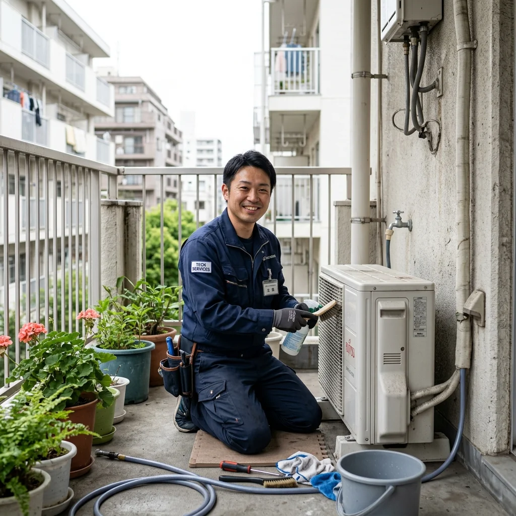 室外機洗浄作業